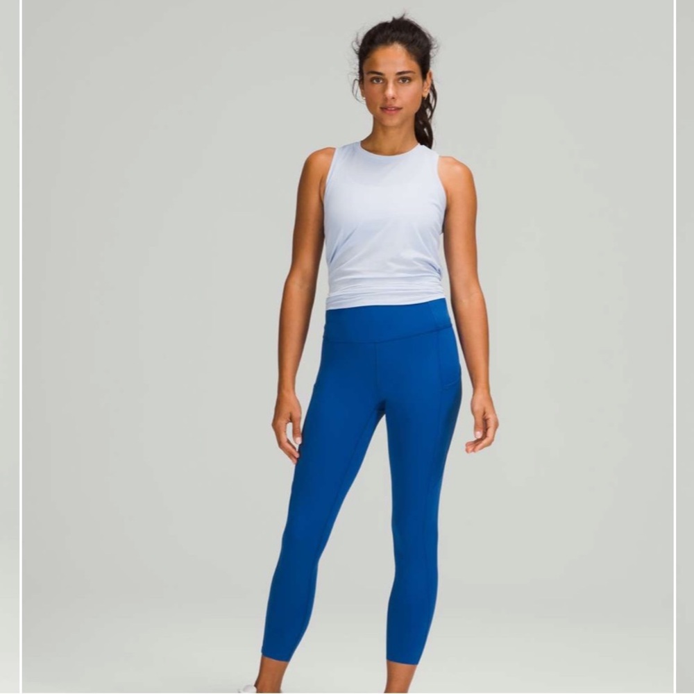 Lululemon Fast and Free High-Rise Tight 25" *Nulux Size 6 NWOT Symphony Blue - Picture 4 of 6
